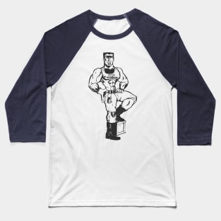 Stud Constructions (Retro NYC Gay) Baseball T-Shirt